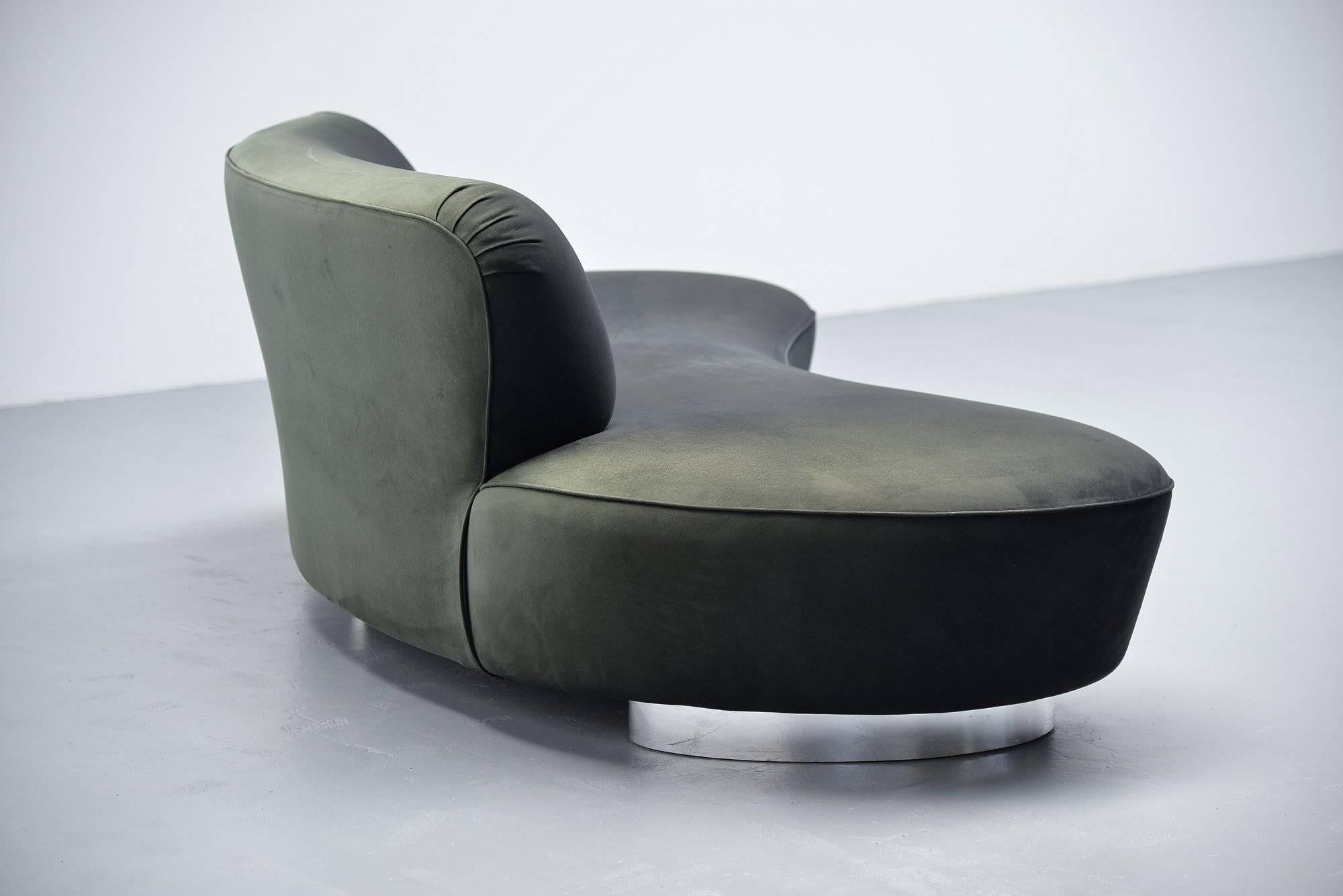 American Vladimir Kagan Serpentine Sofa Small Directional, 1999