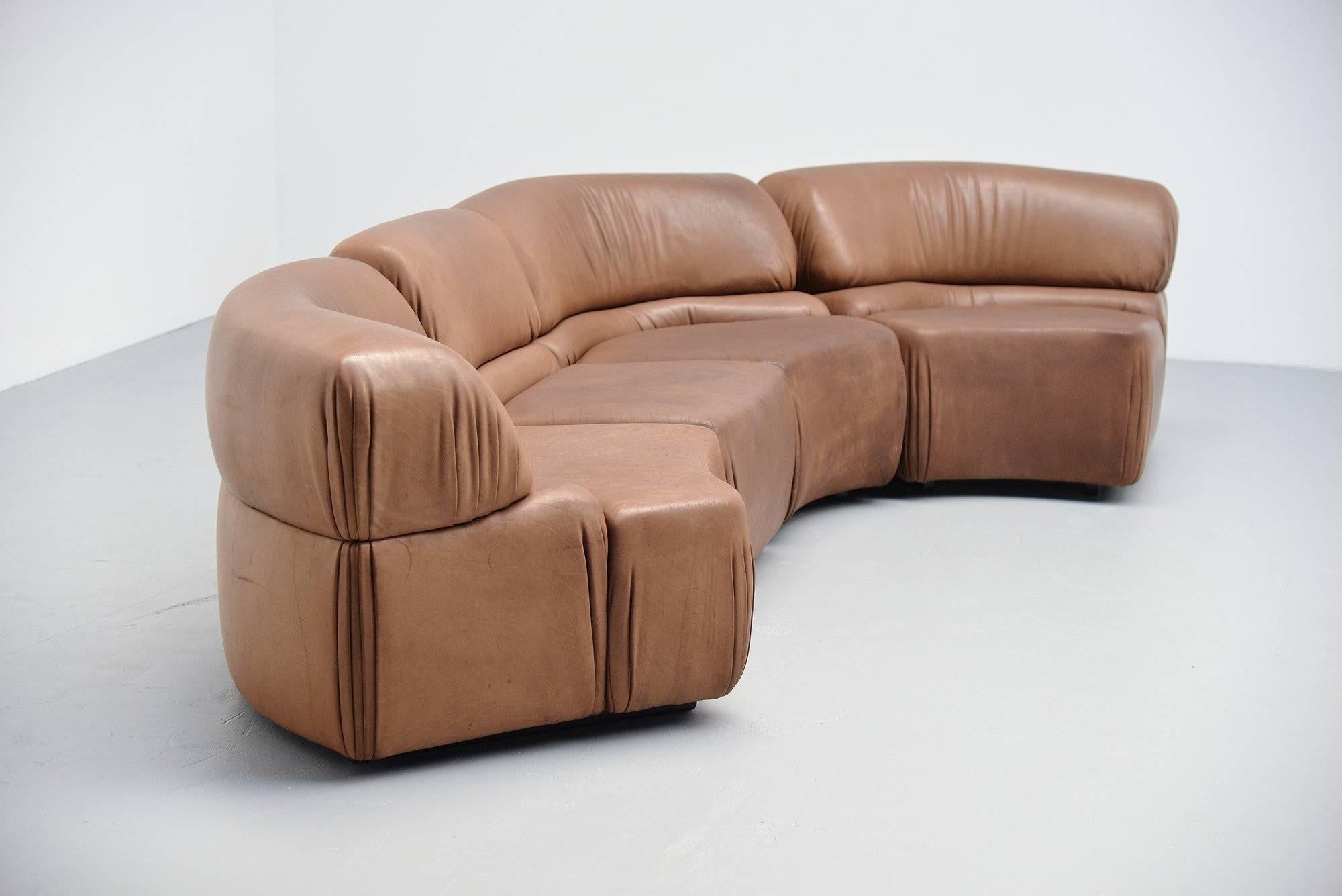 Leather De Sede Cosmos Lounge Sofa, Switzerland, 1970