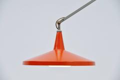 Wim Rietveld Panama Wall Lamp Red Gispen Culemborg, 1955