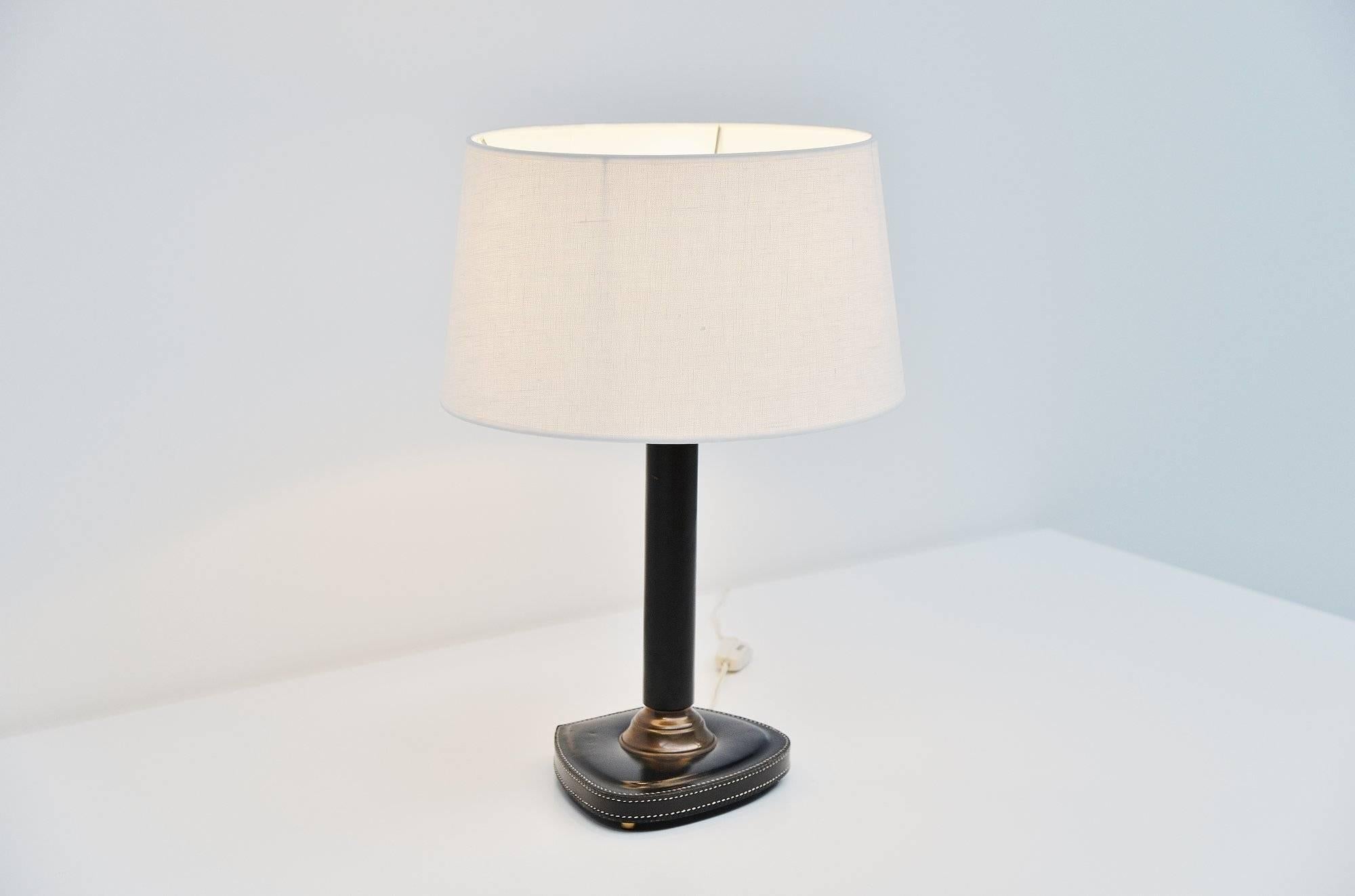 Mid-Century Modern Jacques Adnet Style Table Lamp, France, 1960