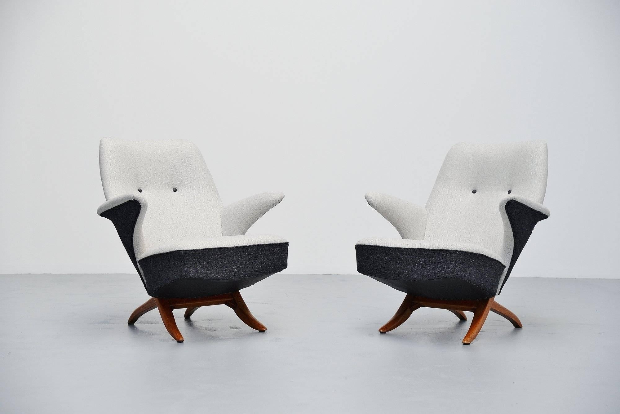 Dutch Theo Ruth Penguin Chairs Artifort, 1957