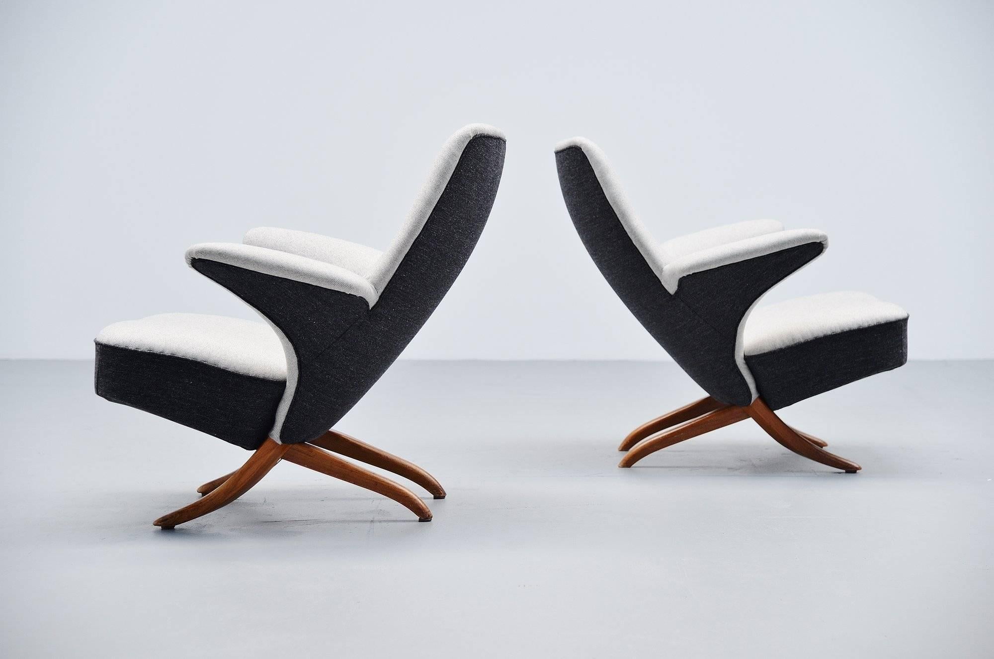 Theo Ruth Penguin Chairs Artifort, 1957 In Excellent Condition In Roosendaal, Noord Brabant