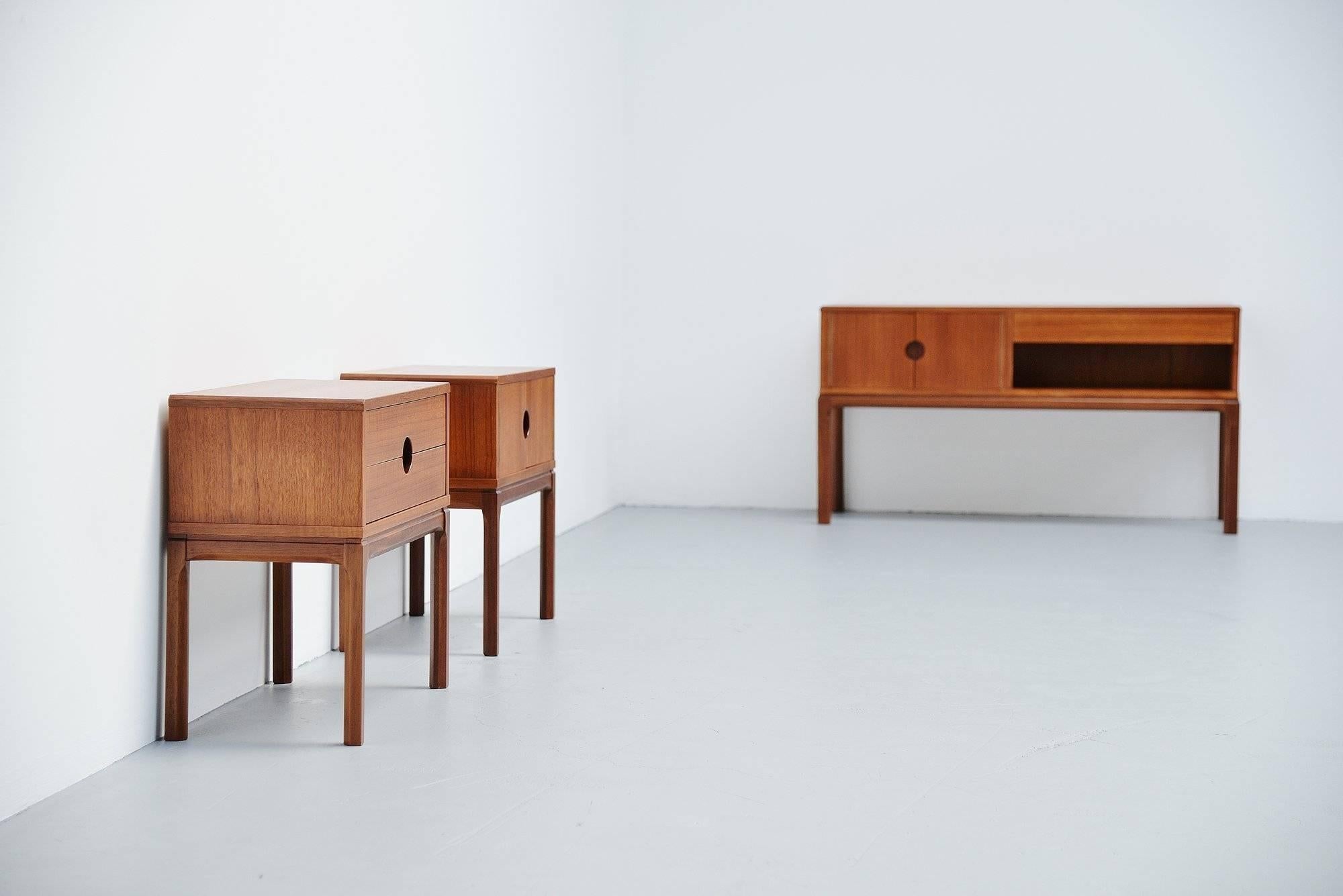 Aksel Kjersgaard Night Cabinets for Odder, Denmark, 1955 1