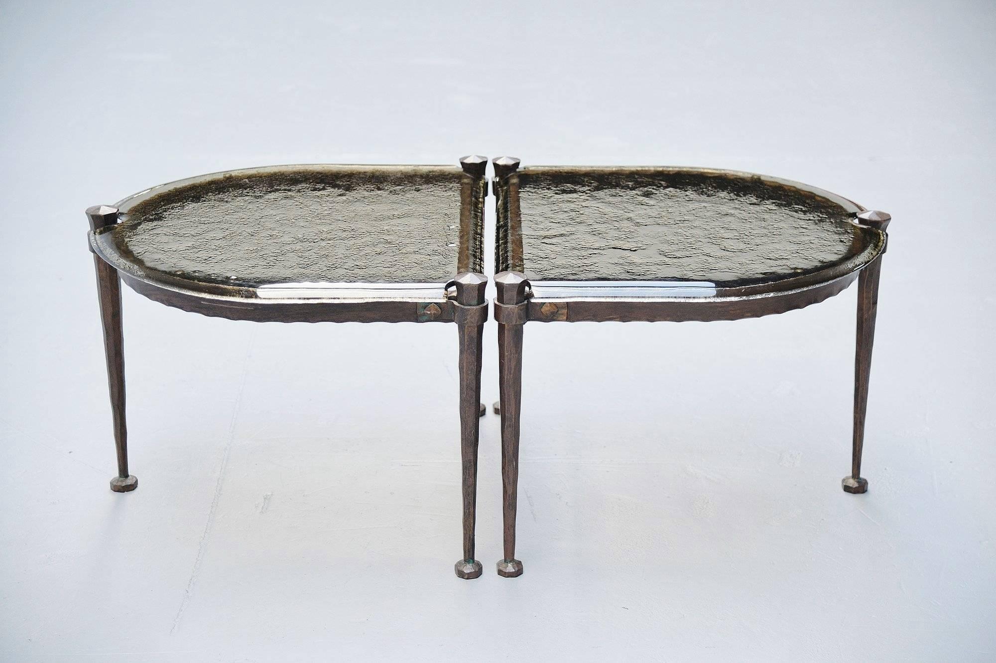 Lothar Klute Brutalist Side Tables, Germany, 1970 2
