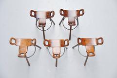 Five Bar Stools Attributed to Carl Malmsten, Sweden, 1950
