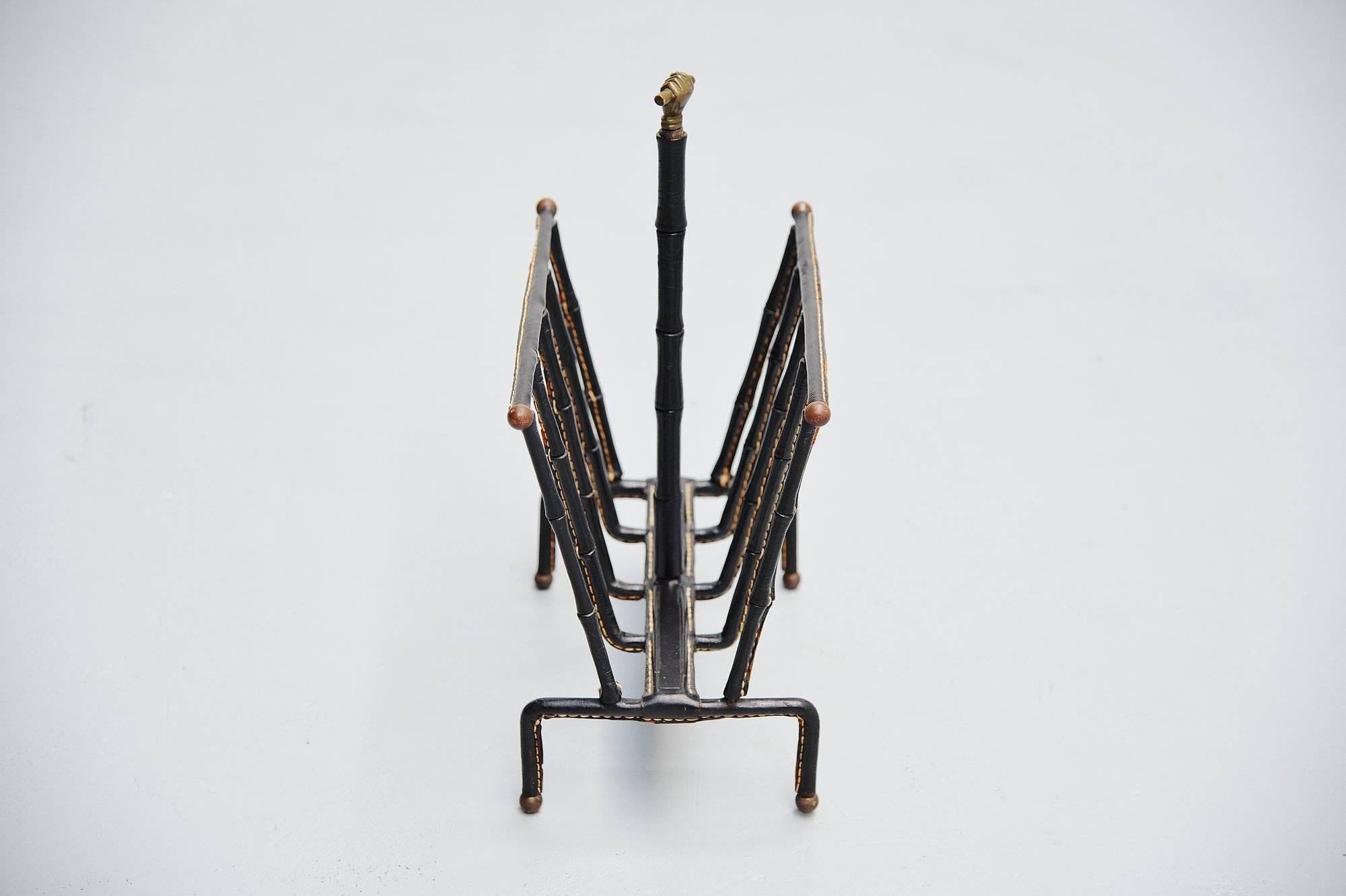 French Jacques Adnet Magazine Rack France, 1940