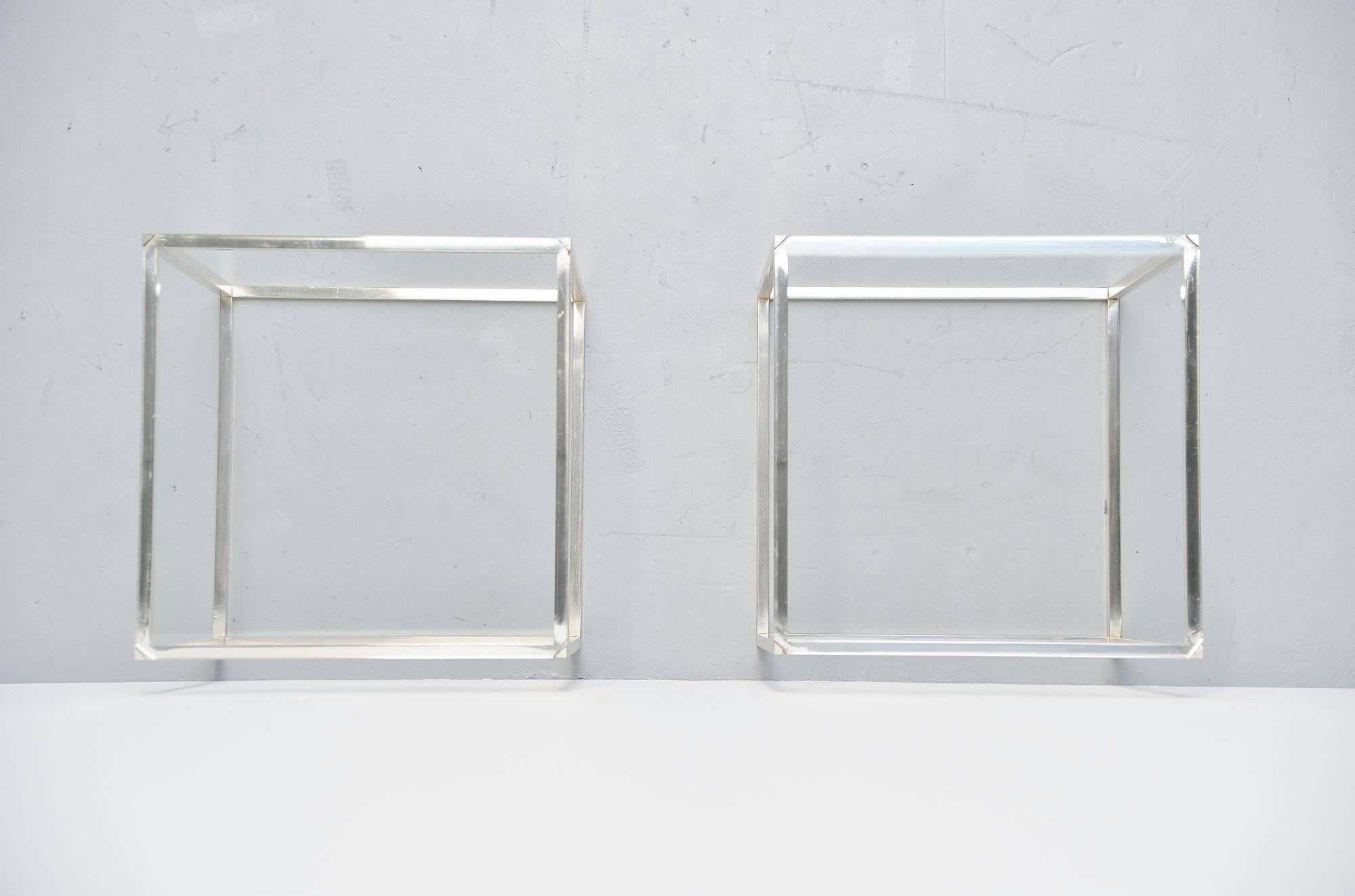Mid-Century Modern Lino Sabattini Side Tables Silver Plated, Italy, 1970