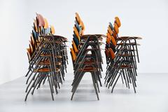 Stacking Chairs Set by Mauser Germany, 1970