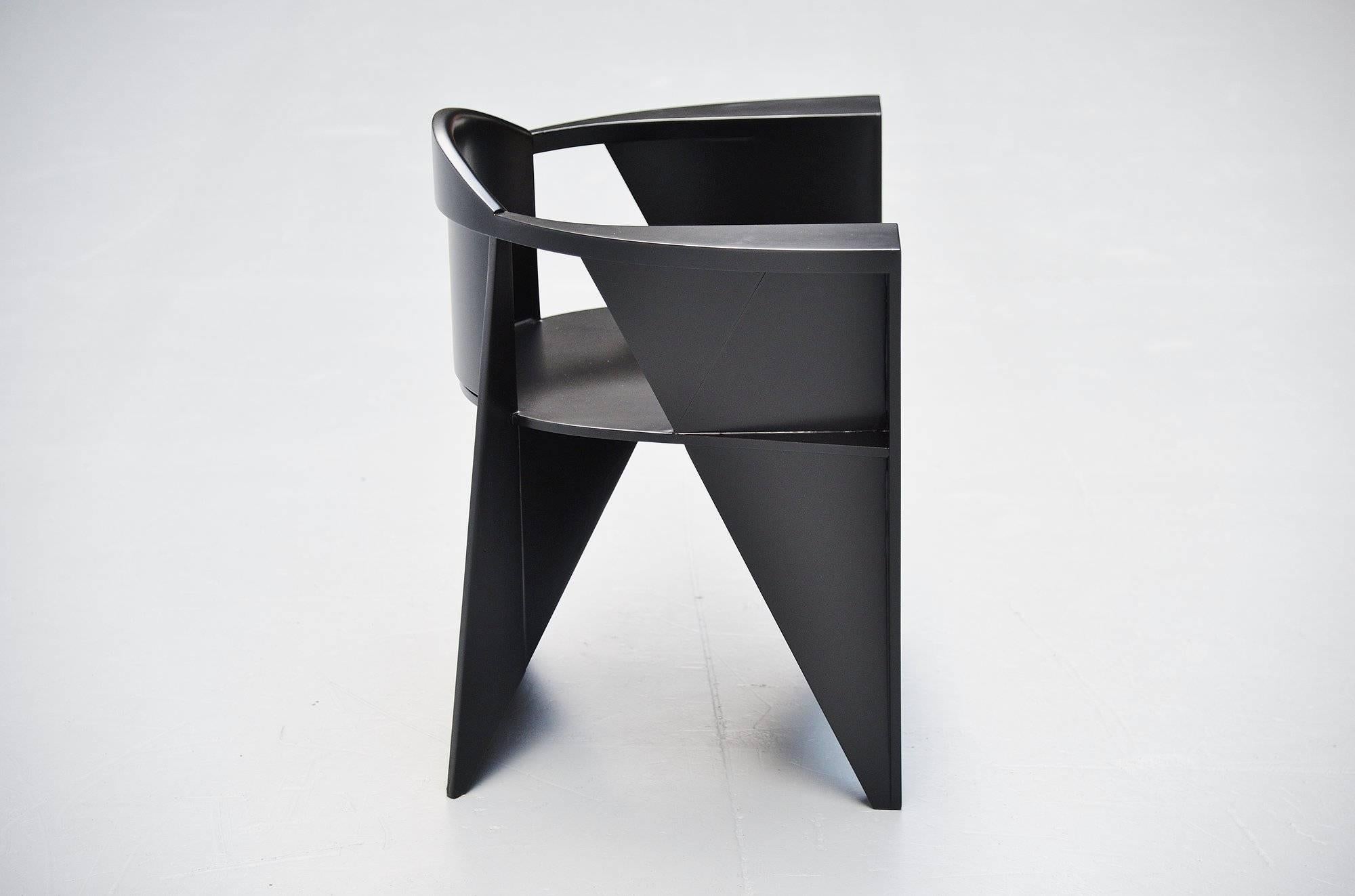 Lacquered Adriano & Paolo Suman Giorgetti Armchair, Italy, 1984