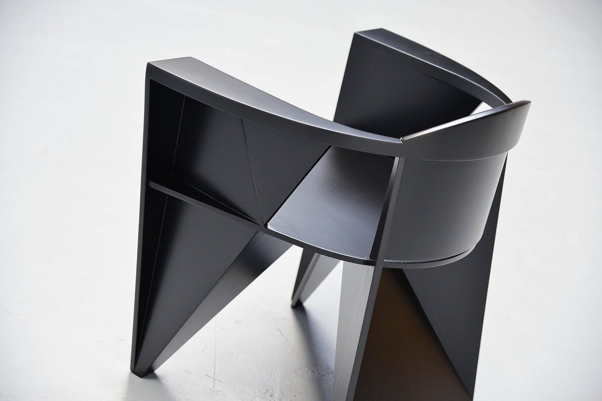 Beech Adriano & Paolo Suman Giorgetti Armchair, Italy, 1984