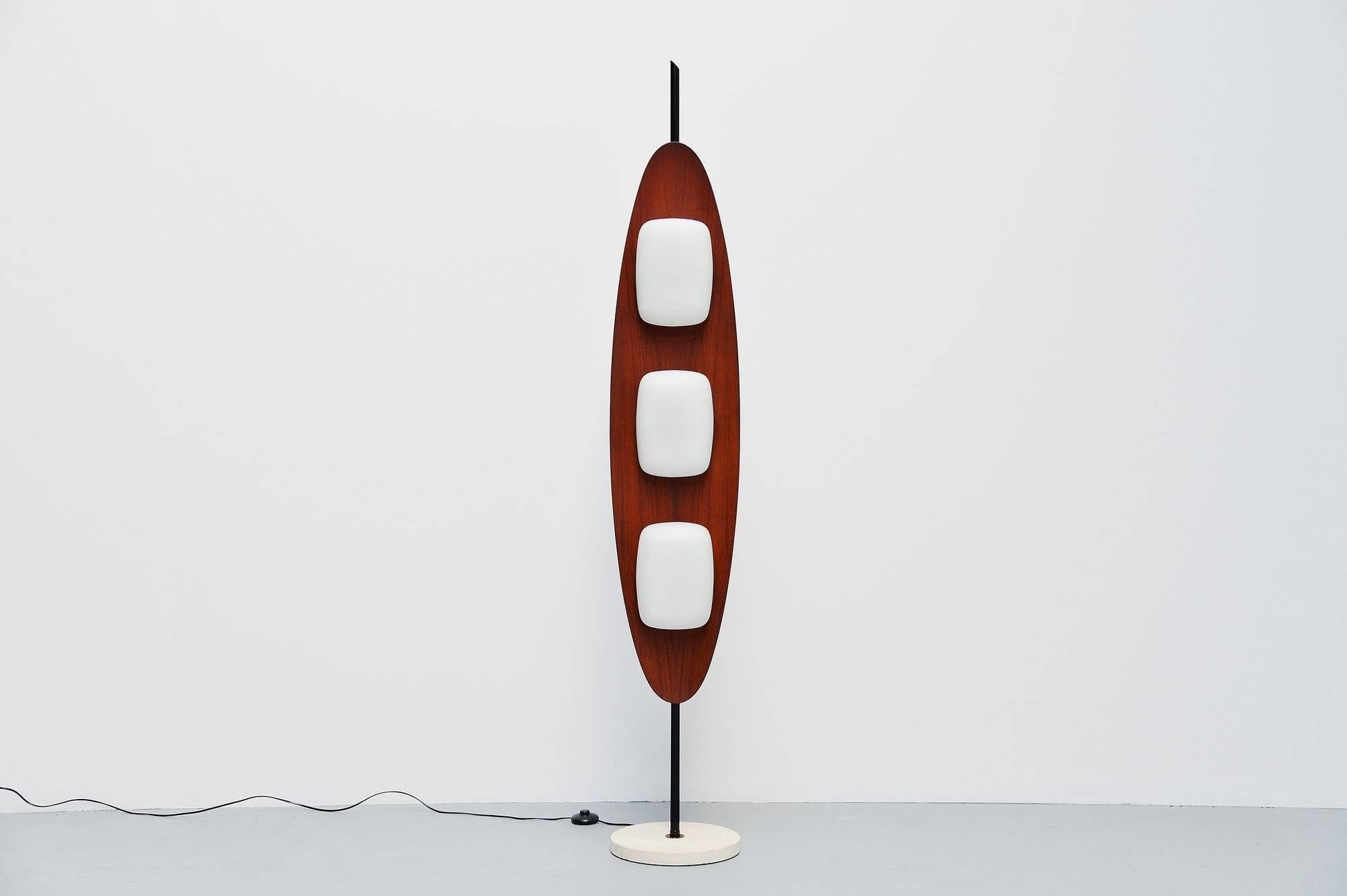 Cold-Painted Goffredo Reggiani Surfboard Floor Lamp, Italy, 1960