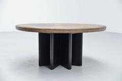 Marcus Kingma Round Artwork Coffee Table, Holland, 1981