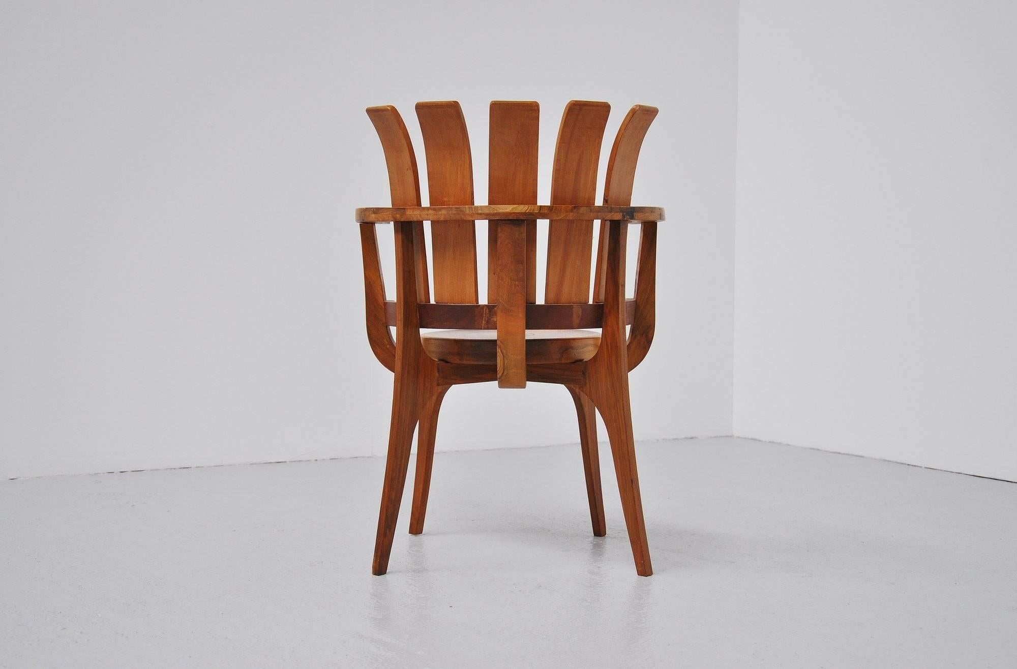 Mid-Century Modern Brazillian Side Chair in Walnut, 1960