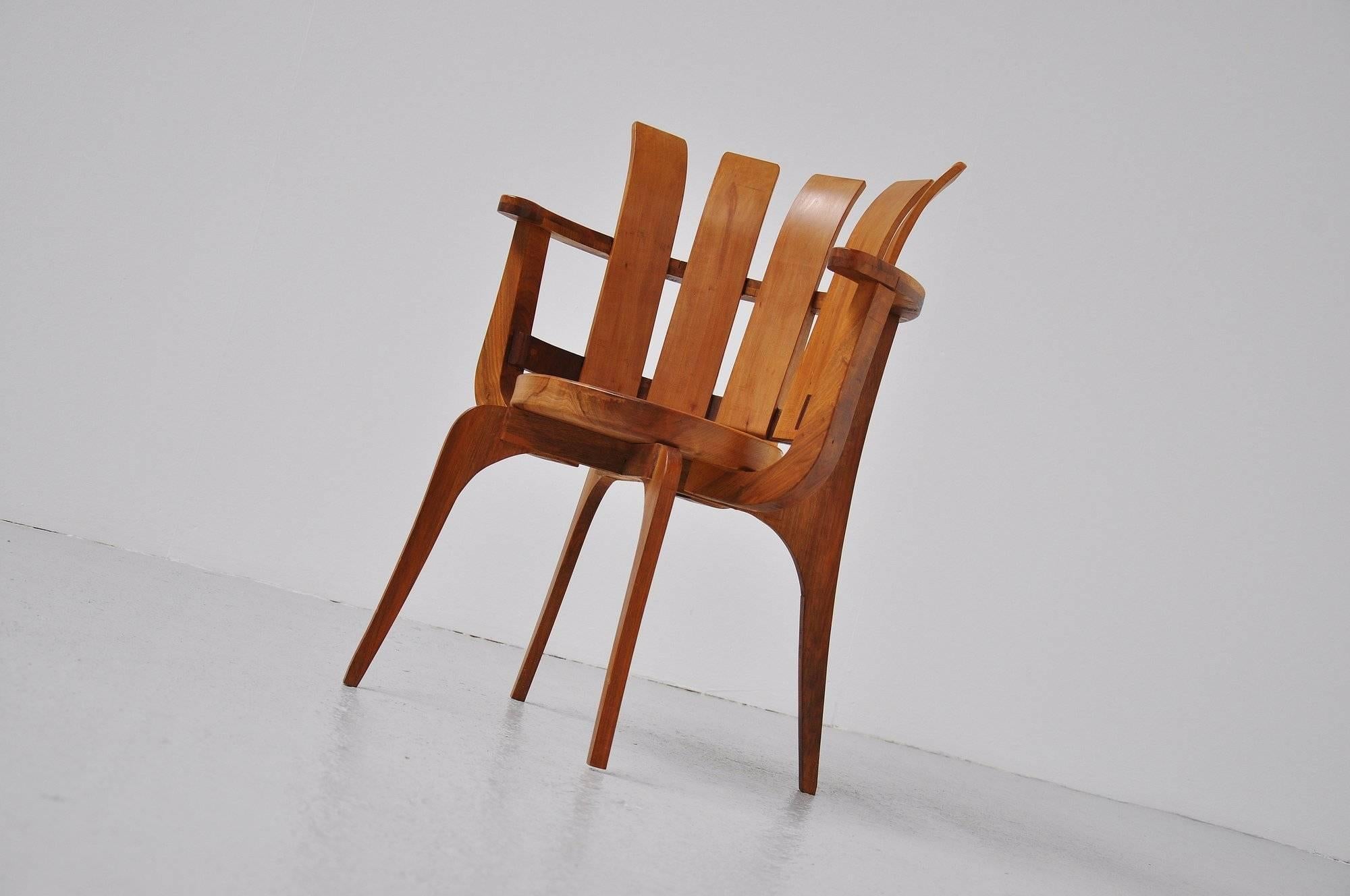 Mid-20th Century Brazillian Side Chair in Walnut, 1960