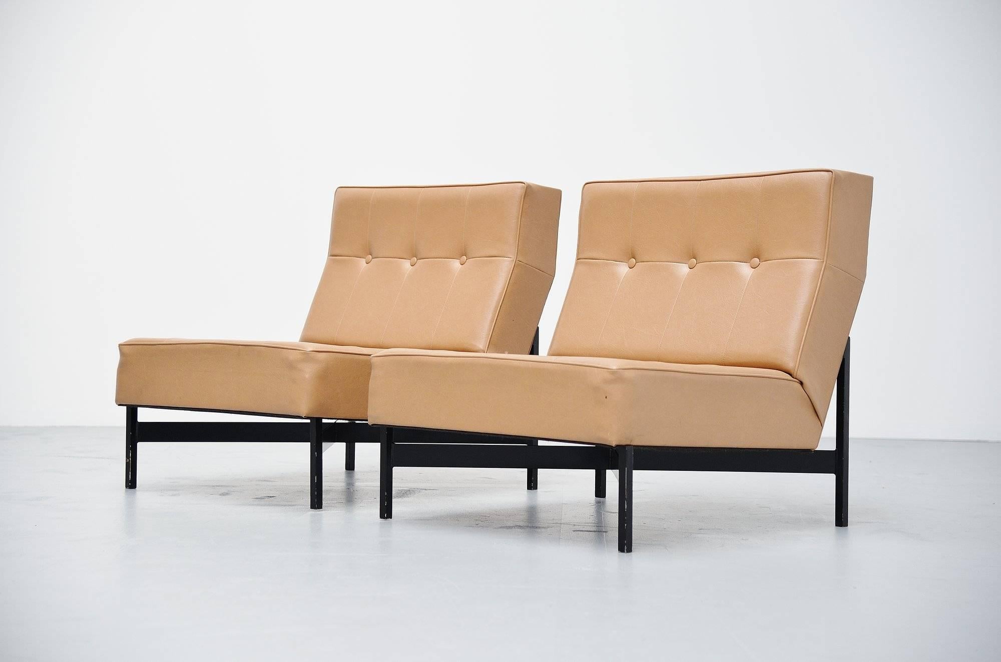 Mid-Century Modern Wim Den Boon Modernist Lounge Chairs, Holland, 1965