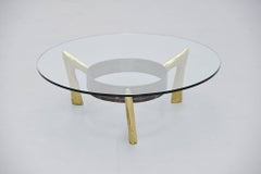 Bronze and Iron Brutalist Coffee Table, Belgium, 1970
