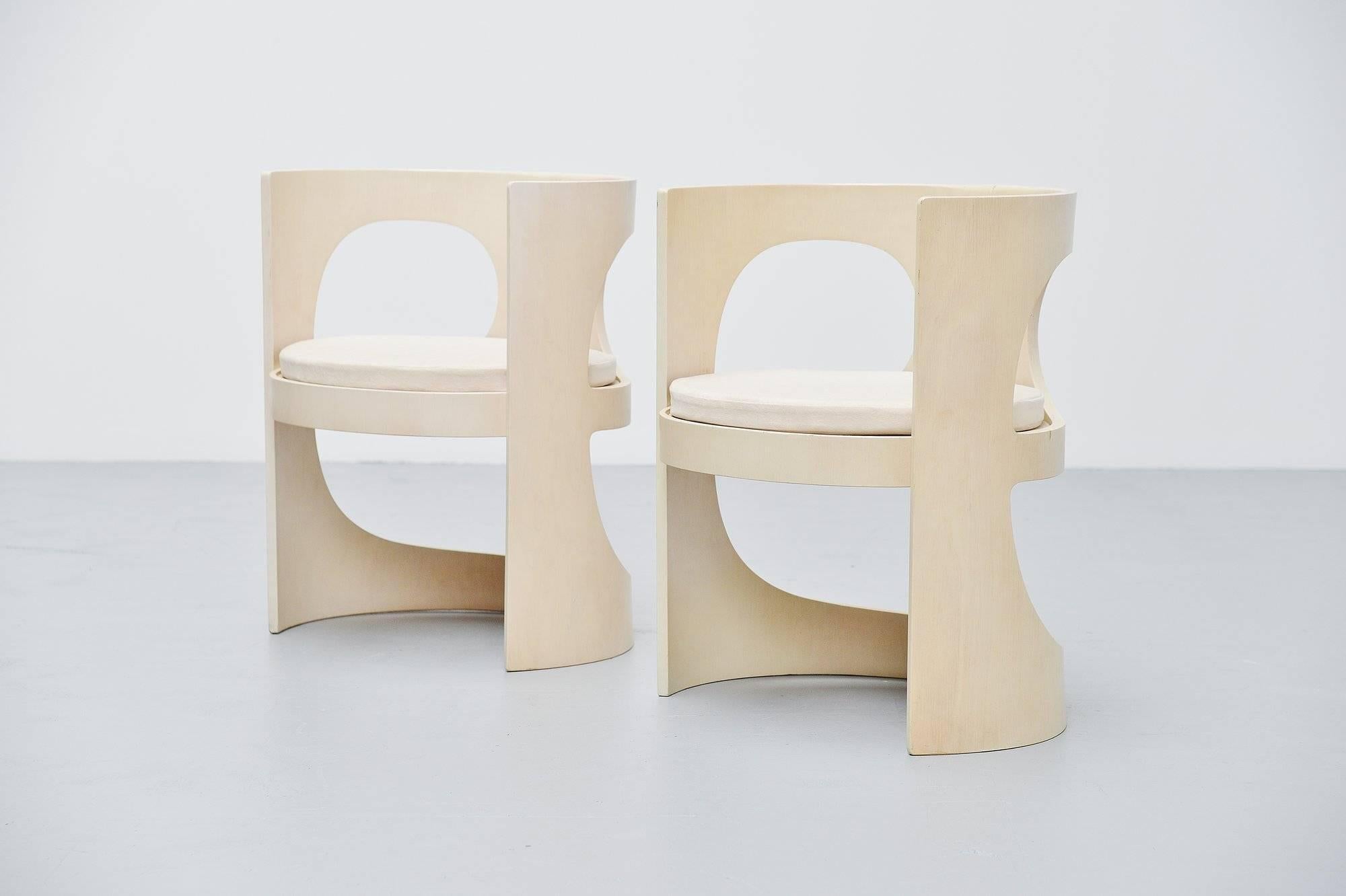 Scandinavian Modern Arne Jacobsen Pre Pop Chairs Asko Finland, 1969