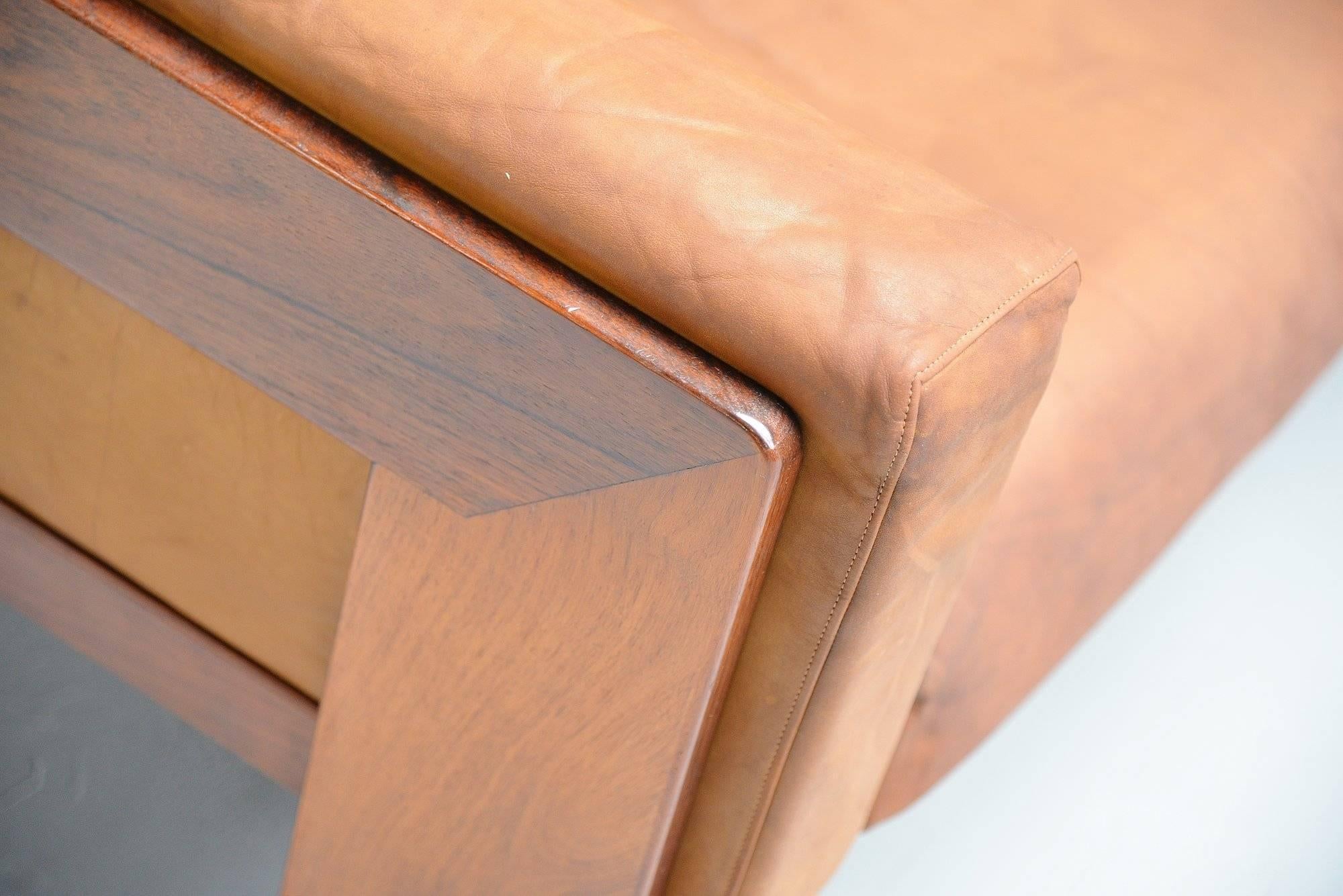 Leather Bastiano Sofa by Afra e Tobia Scarpa for Gavina, Italy, 1968