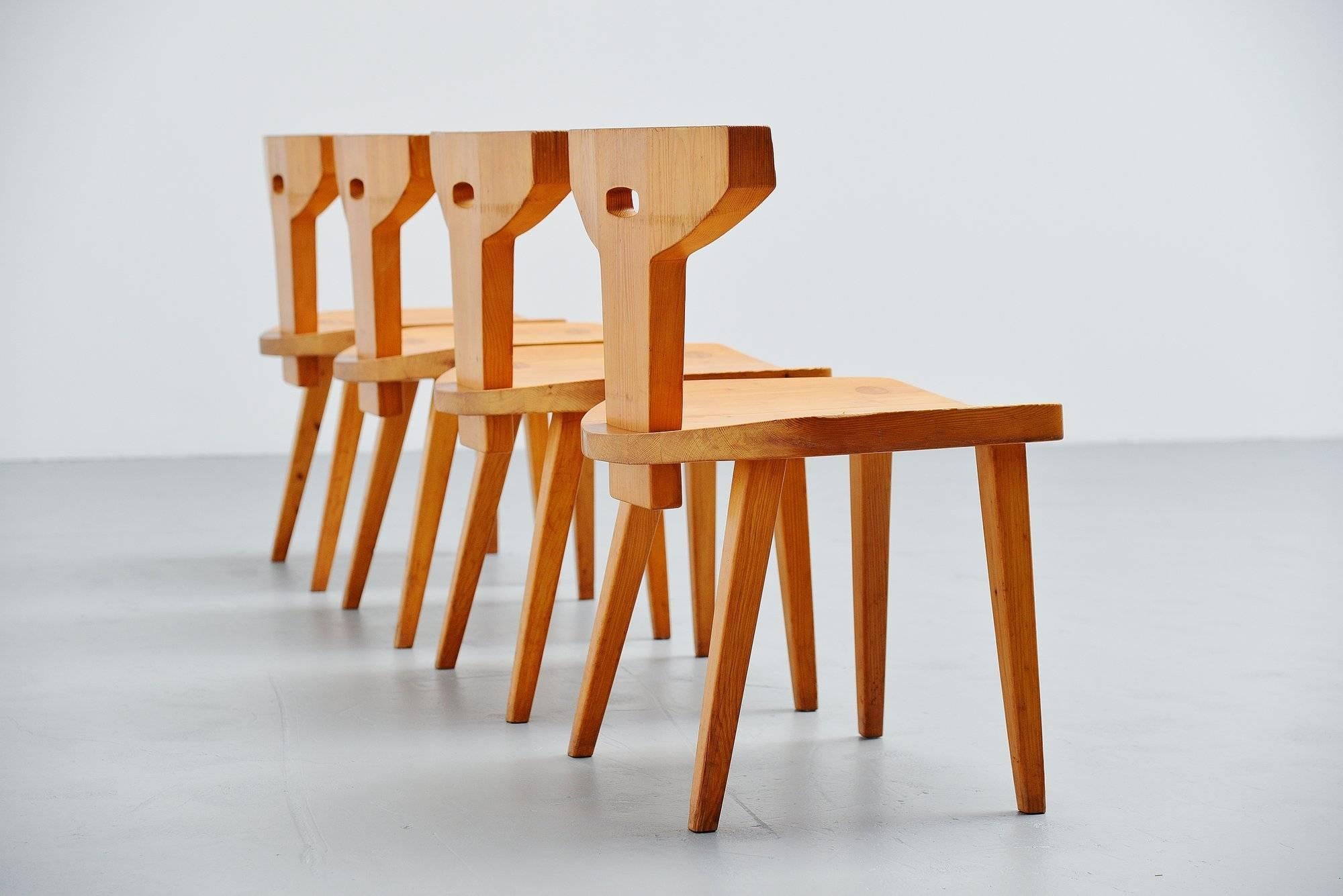 Danish Jacob Kielland Brandt Dining Chairs Set of Four, Denmark, 1960