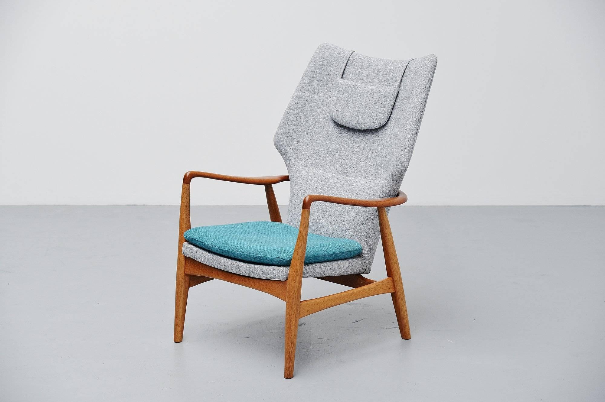 Scandinavian Modern Bovenkamp Wingback Chair by Aksel Bender Madsen, Holland, 1959