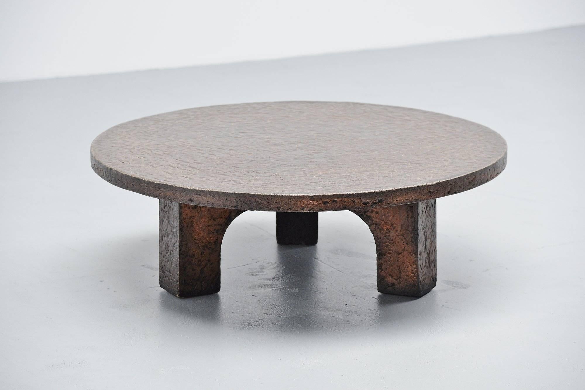 Late 20th Century Ado Chale Style Brutalist Coffee Table, France, 1970