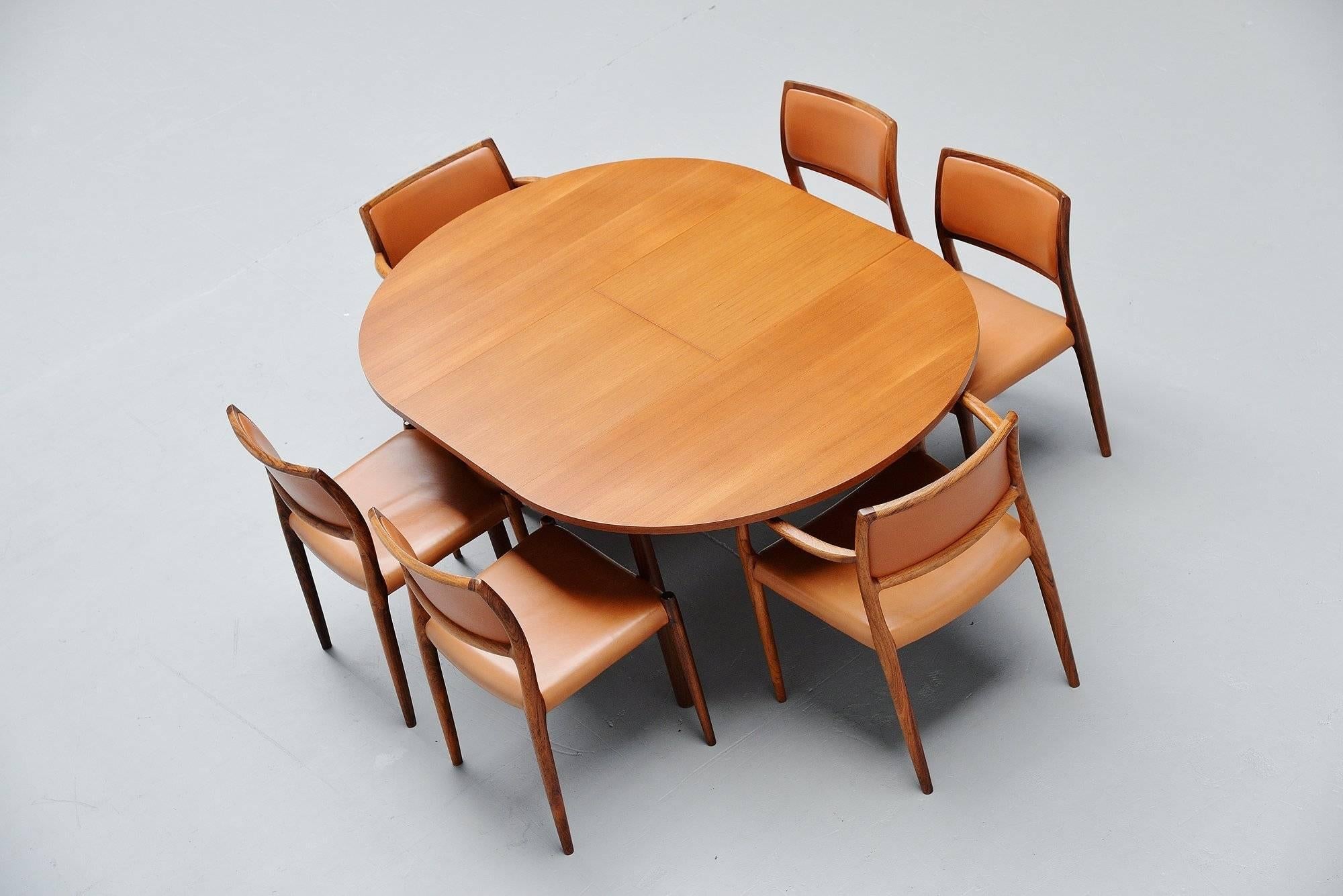 Teak Danish Oval Dining Table, Denmark, 1960 1
