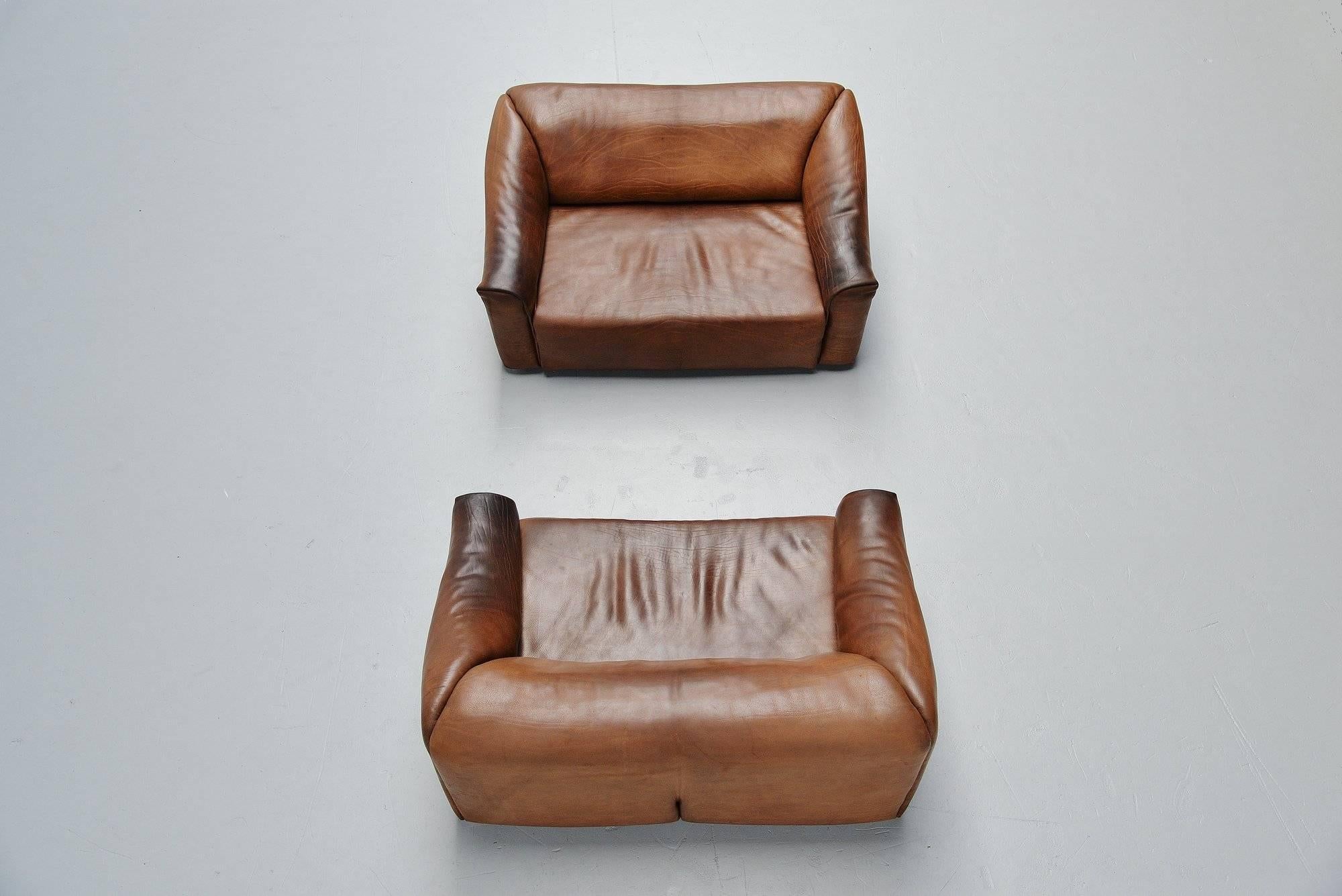 Mid-Century Modern De Sede DS47 Sofa Two-Seat Pair, Switzerland, 1970