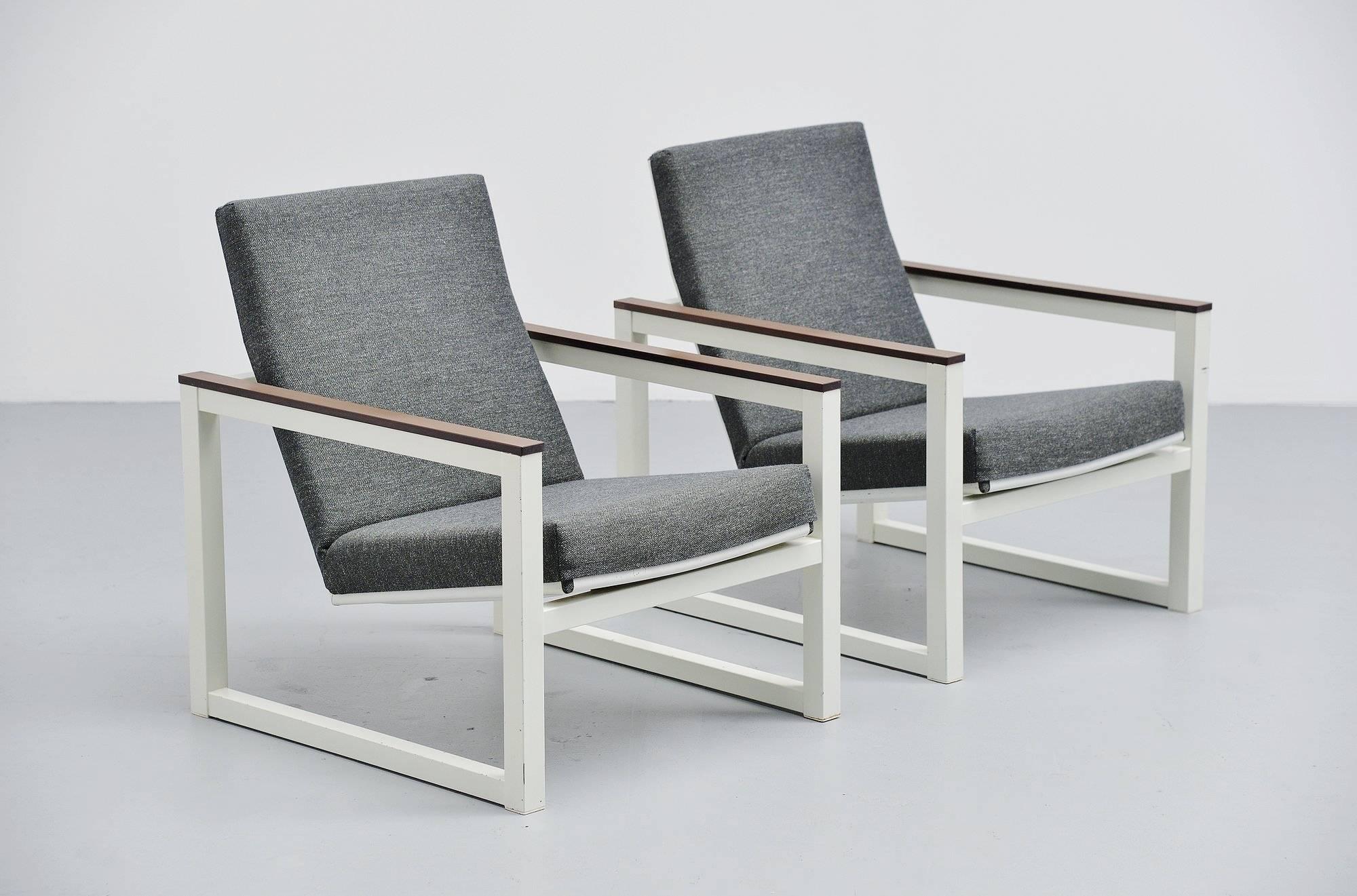 Cold-Painted Friso Kramer & Tjerk Reijenga Lounge Chairs Pilastro, 1965