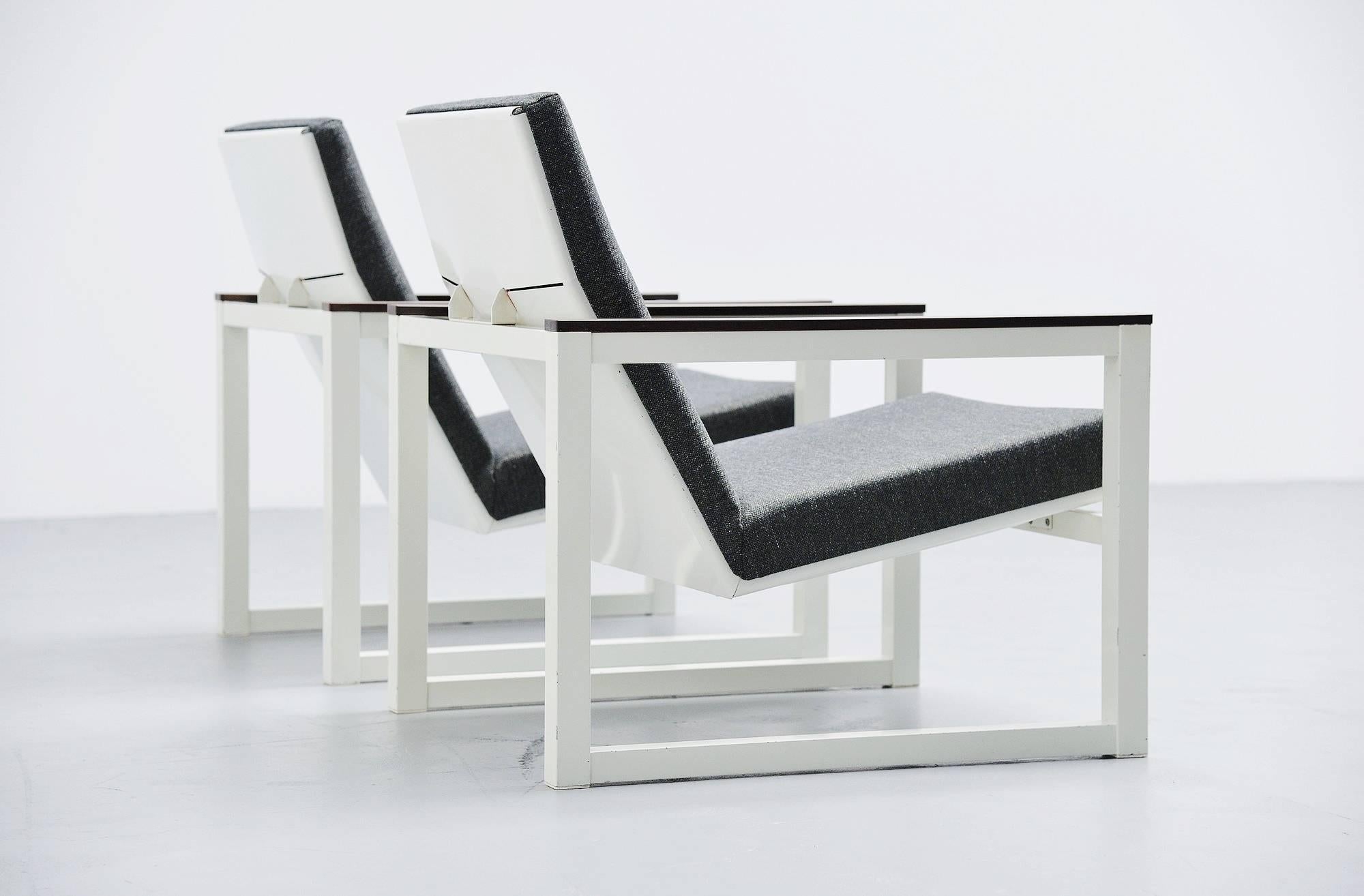 Mid-Century Modern Friso Kramer & Tjerk Reijenga Lounge Chairs Pilastro, 1965