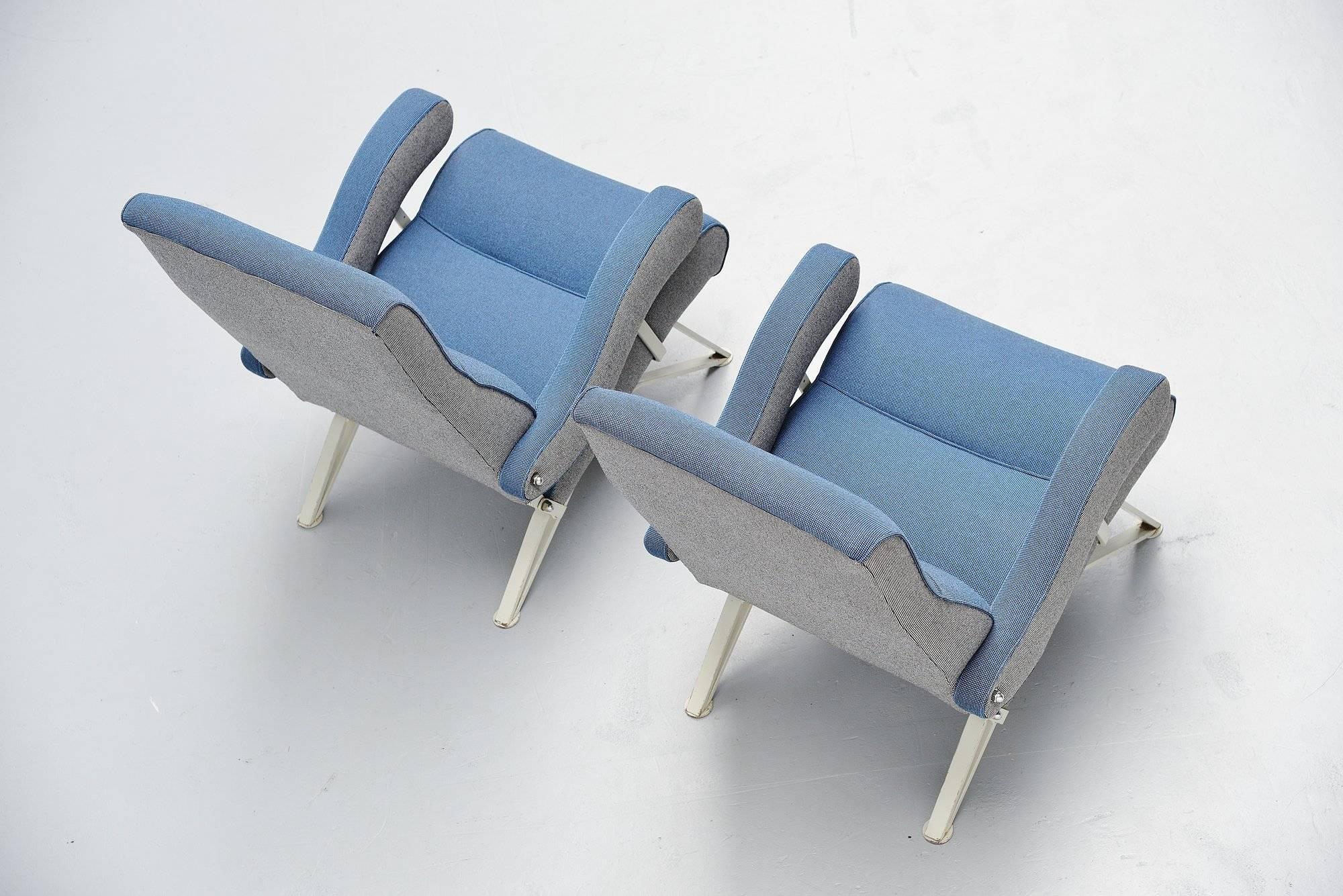 Italian Gianni Moscatelli Adjustable Lounge Chairs Formanova, Italy, 1959