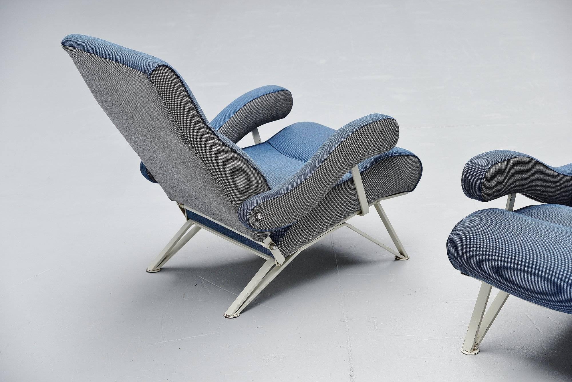 Gianni Moscatelli Adjustable Lounge Chairs Formanova, Italy, 1959 2