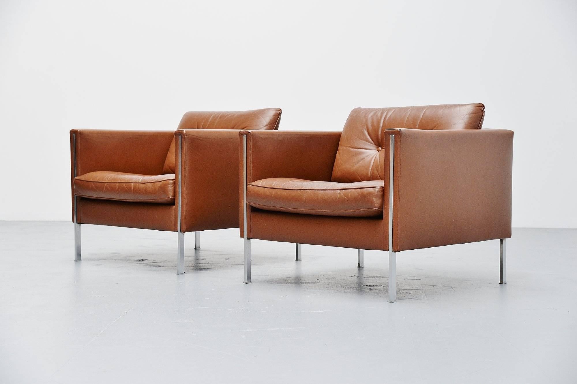 Plated Pierre Paulin 442 Lounge Chairs Artifort, 1962