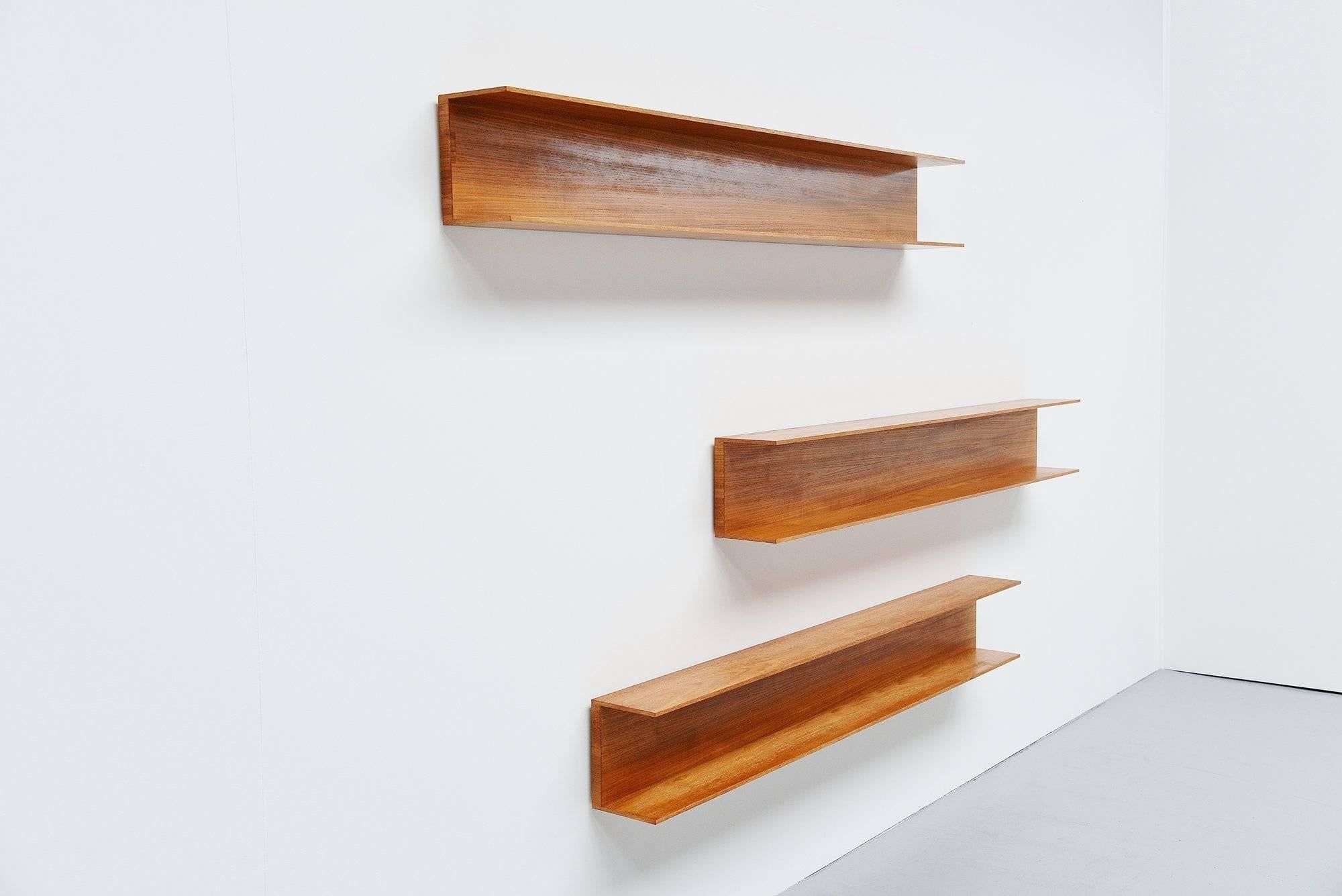 Walter Wirz Wall Shelves Wilhelm Renz Teakwood, Germany, 1965 In Good Condition In Roosendaal, Noord Brabant