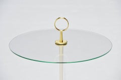 Cesare Lacca Tripod Side Table Brass, Italy, 1950