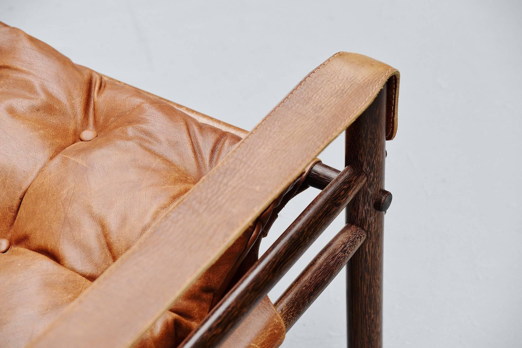 Arne Norell Sirocco Chair in Cognac Leather, Sweden, 1964 1