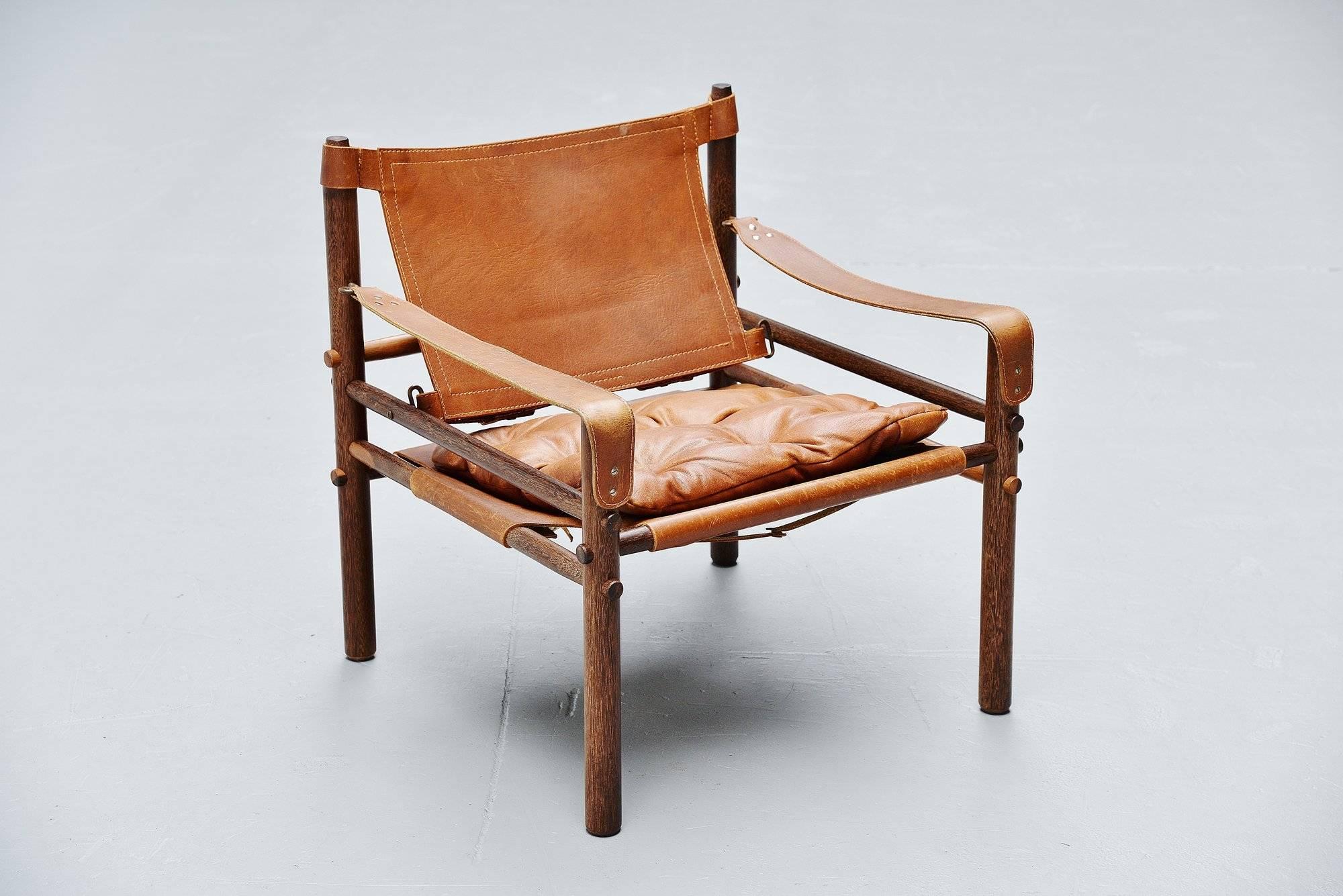 Arne Norell Sirocco Chair in Cognac Leather, Sweden, 1964 In Excellent Condition In Roosendaal, Noord Brabant