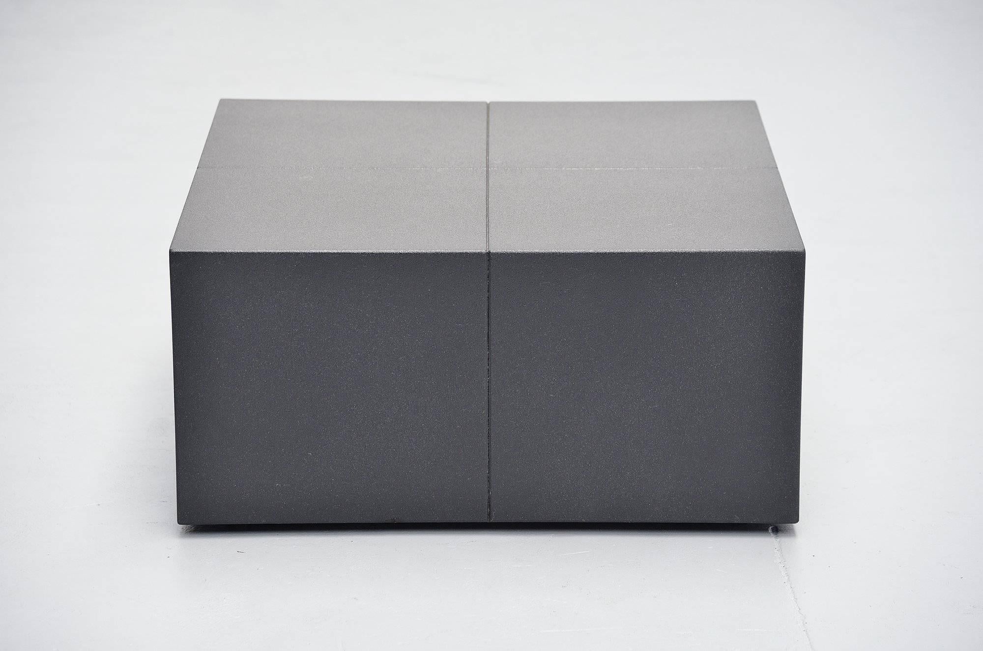Cold-Painted Claire Bataille Paul Ibens Coffee Table 't Spectrum, 1973