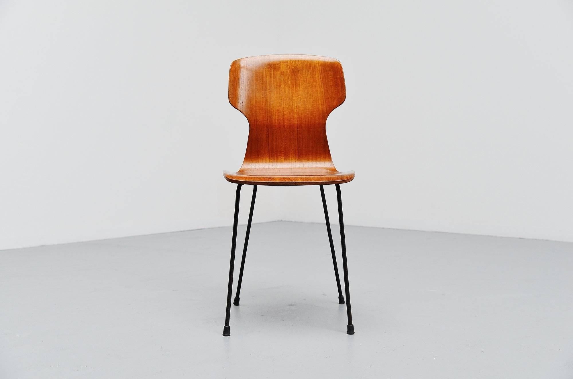 Italian Carlo Ratti Side Chair in Plywood by Legni Curva, Italy, 1950