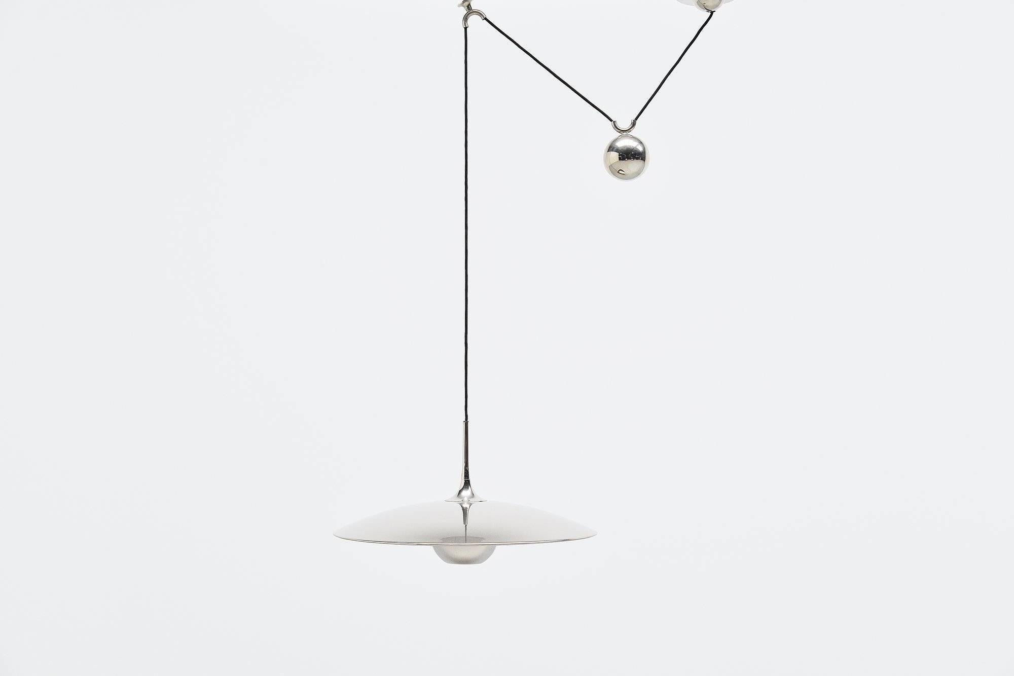 Florian Schulz Onos 55 Pendant Lamp in Chrome, Germany, 1970 1