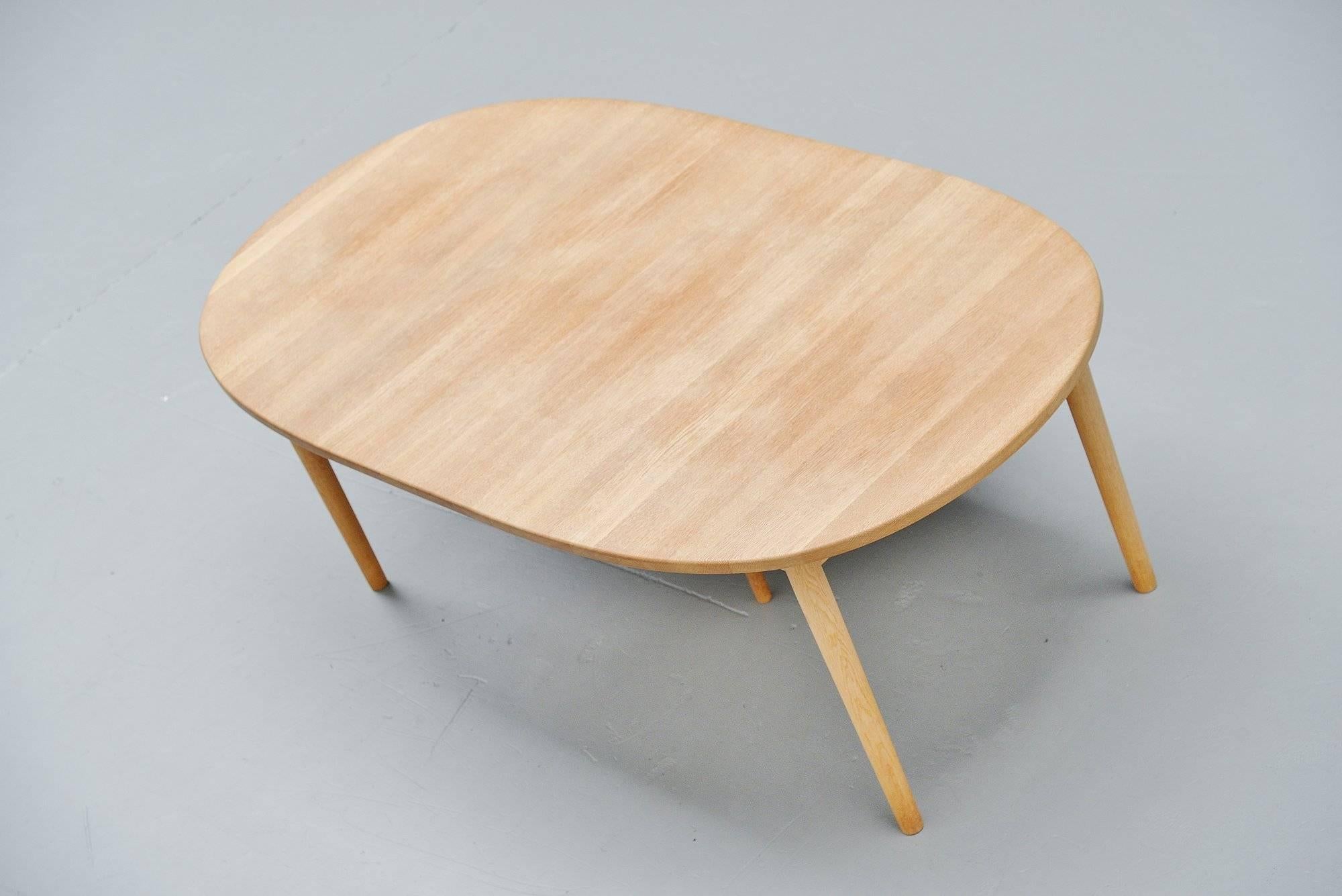 Brdrene Andersen Soaped Oak Dining Table, Denmark, 1970 1