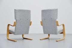 Chaises Wingback Alvar Aalto 401 Artek, Finlande, 1970