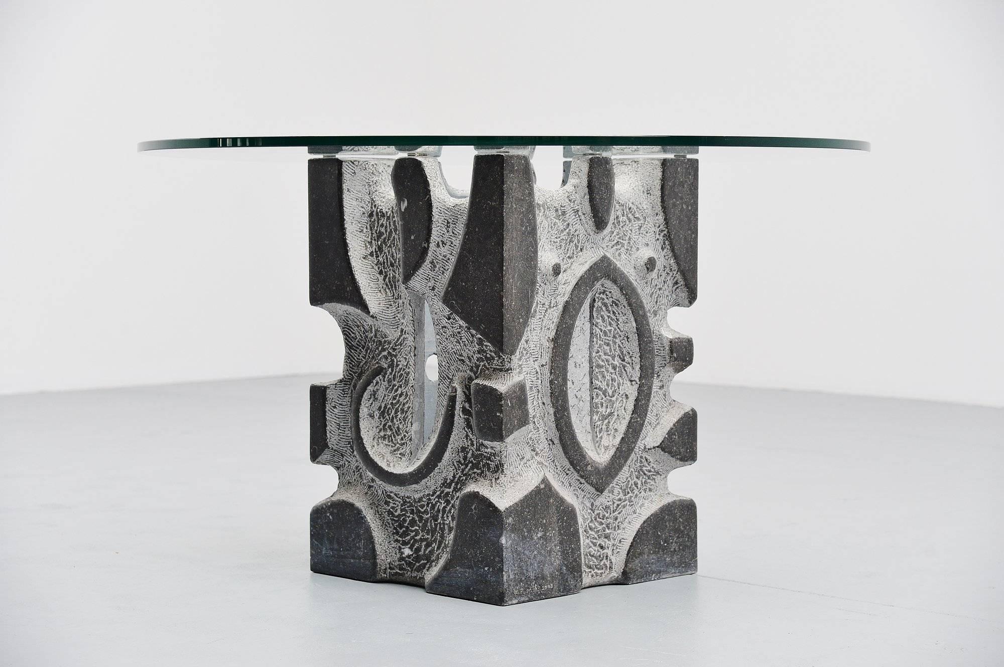 Mid-Century Modern M. Fuentes Brutalist Centre Table, Belgium, 2003