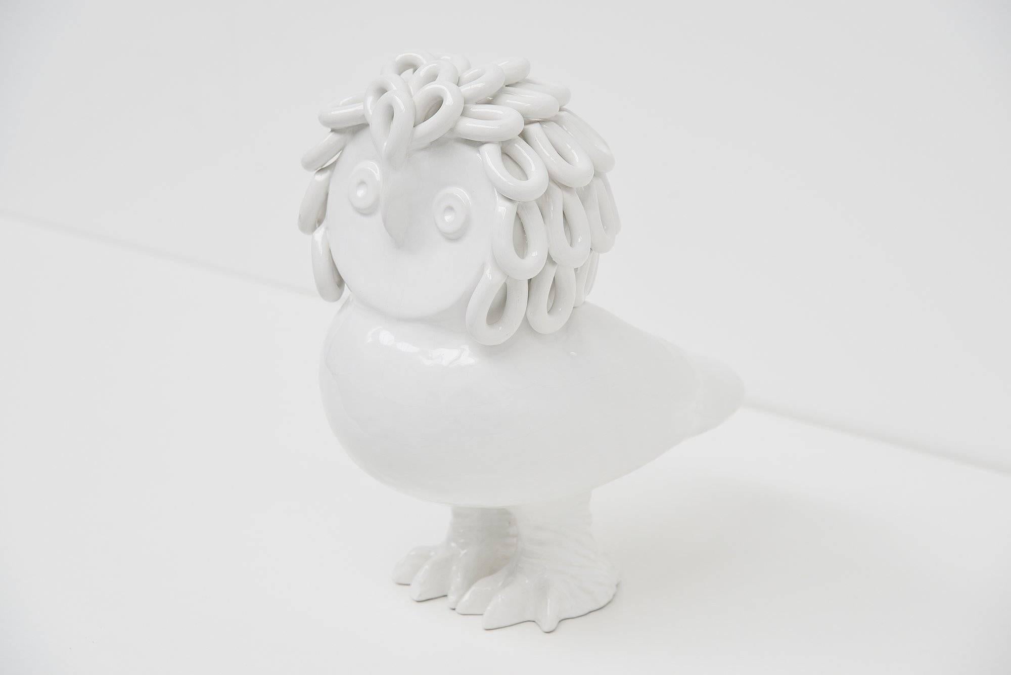 Ceramic owl by Therese and Marie Henriette Bataille France 1960 1