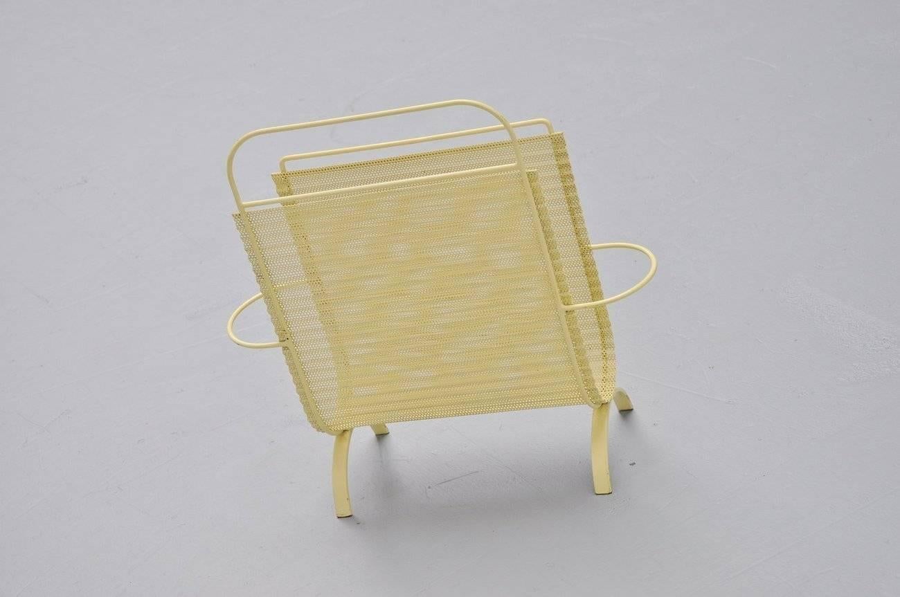 Cold-Painted Mathieu Mategot folded magazine stand by Artimeta 1955