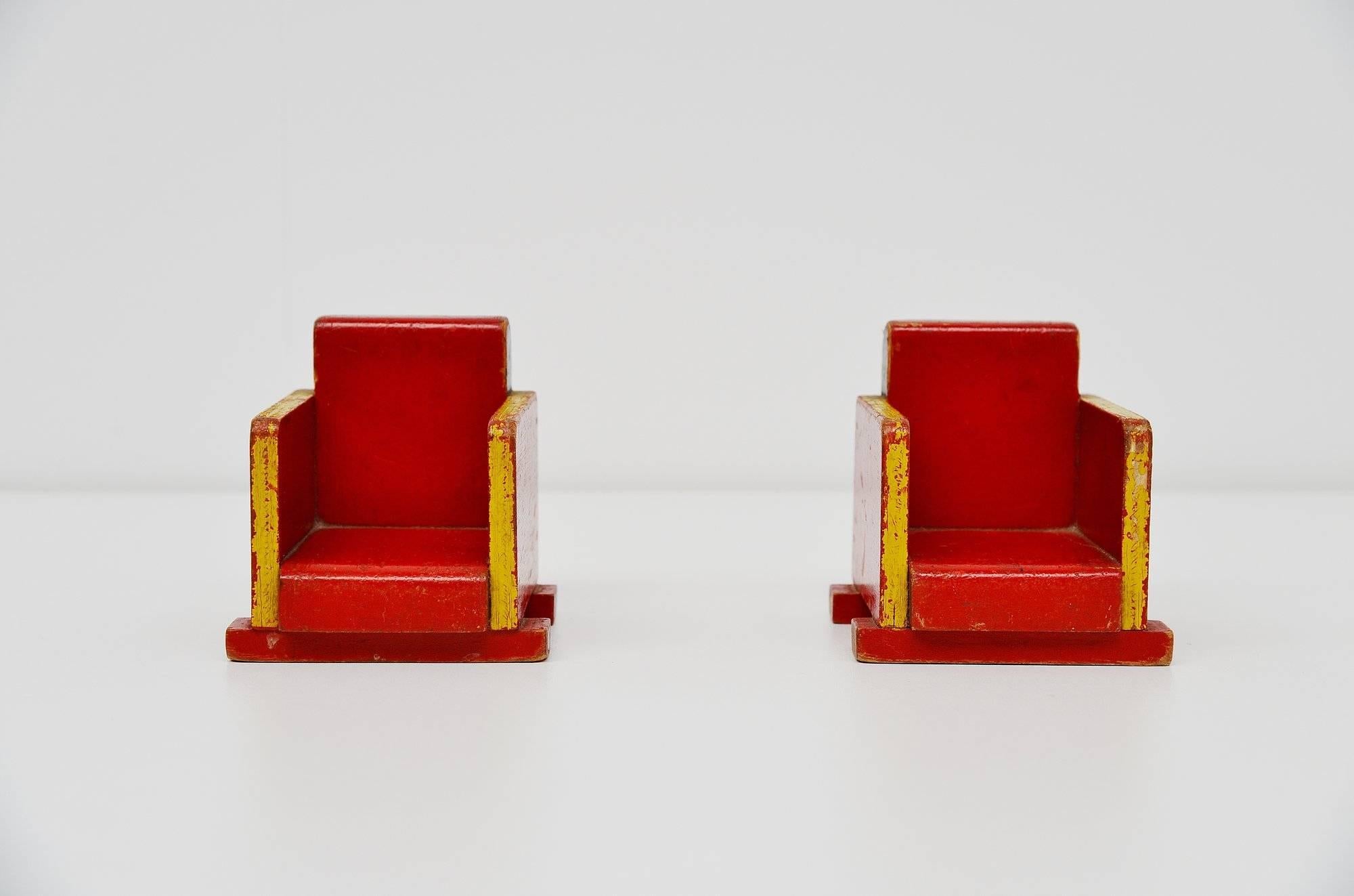 Dutch Ado toy chairs Ko Verzuu, Holland 1939