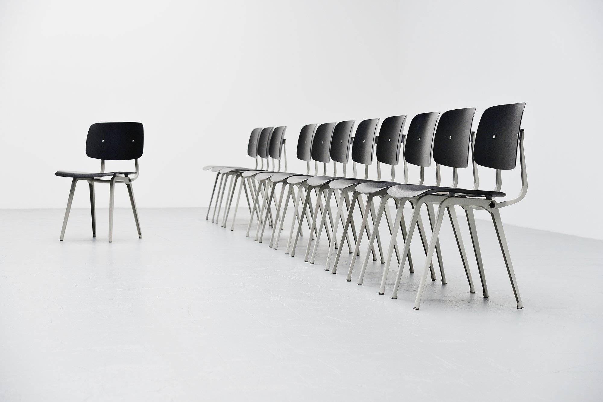 Cold-Painted Friso Kramer Revolt chairs for Ahrend de Cirkel 1953