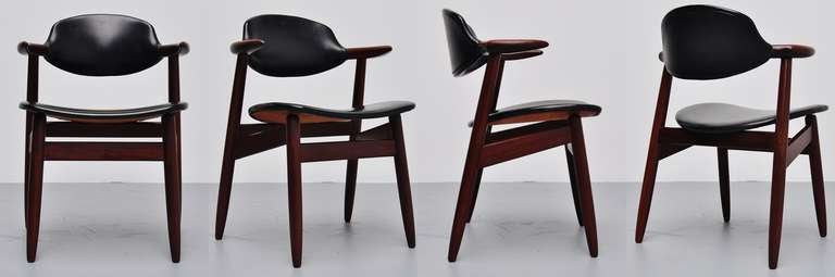 Mid-Century Modern Cowhorn Chairs by Tijsseling Hulmefa, 1960