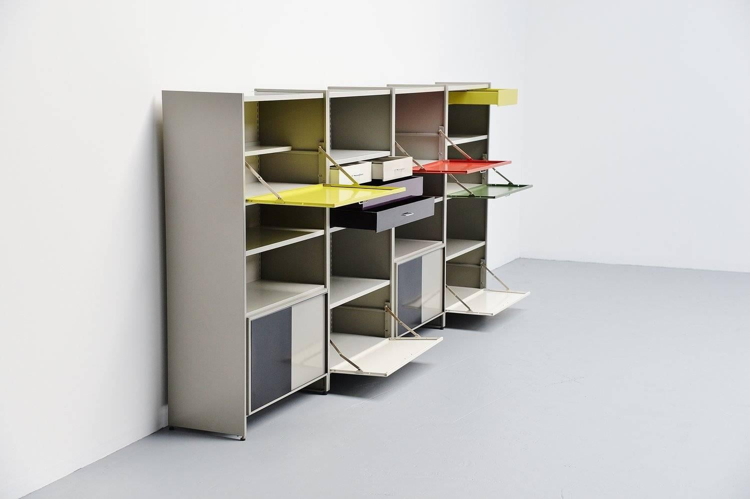 Metal Andre Cordemeijer Gispen 5600 Large Storage unit Holland, 1962