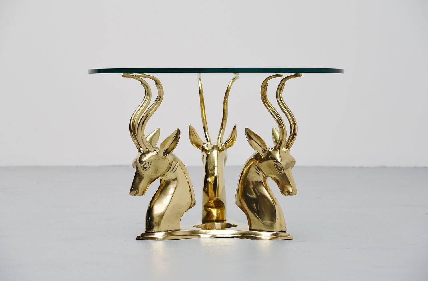 Belgian Antelope coffee table in Bronze 1970 