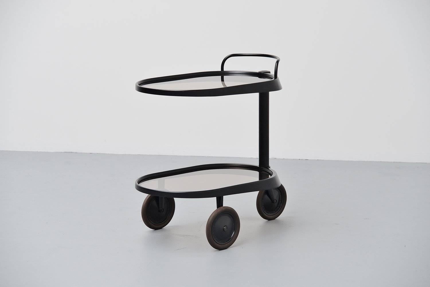Late 20th Century Enzo Mari Emsta bar cart for Alessi Italy 1989